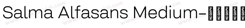 Salma Alfasans Medium字体转换